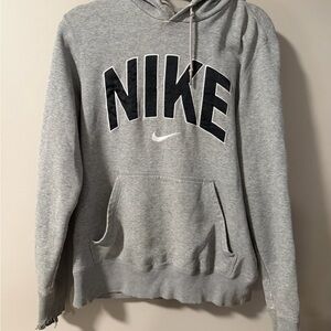 Nike Gray Hoodie with Black NIKE Arch Logo